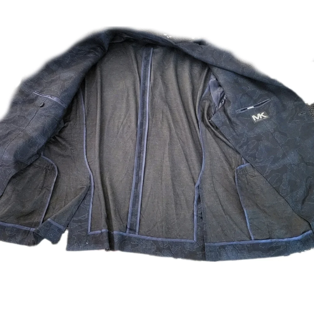 MICHAEL KORS \ Men's Camo Knit Sportcoat / 44 Short / Navy